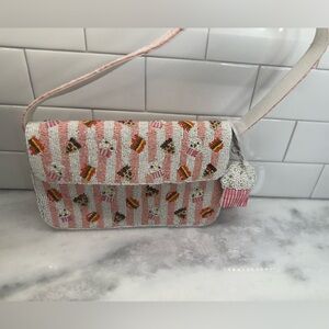 NWT Handcrafted In India Beaded Cupcakes Dessert Shoulder Bag